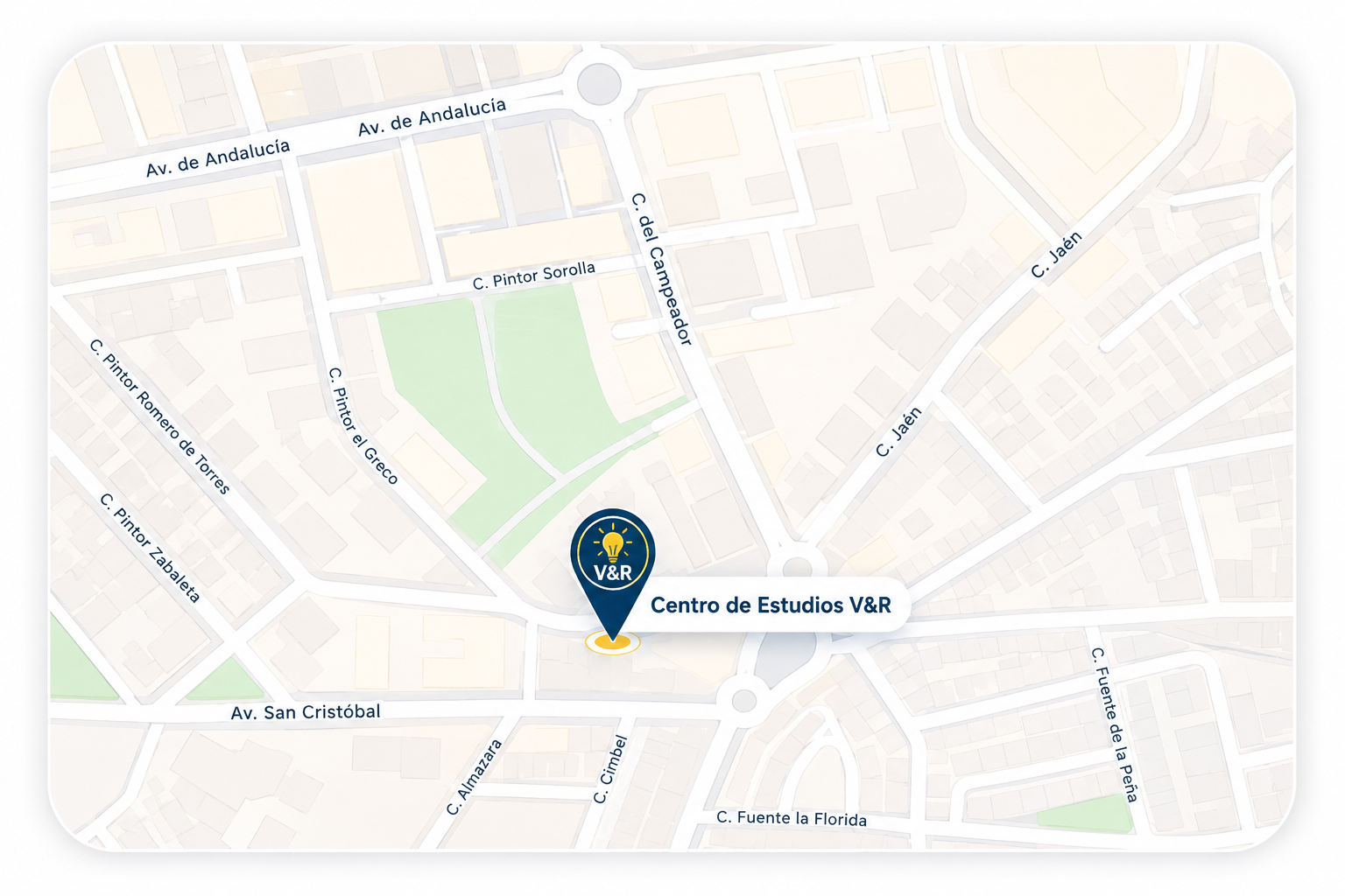Mapa de ubicación de Centro de Estudios V&R en Linares